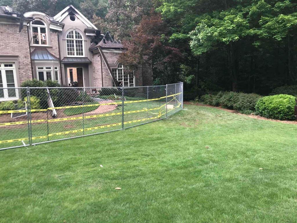 Example of Temporary Fencing
